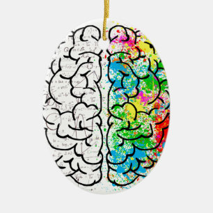 Décoration En Céramique esprit cerveau psychologie idée coeurs