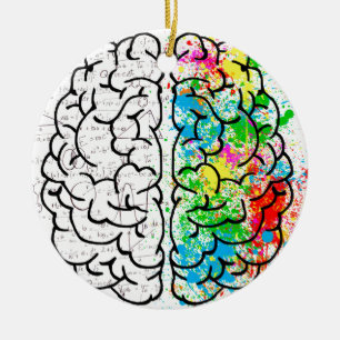 Décoration En Céramique esprit cerveau psychologie idée coeurs