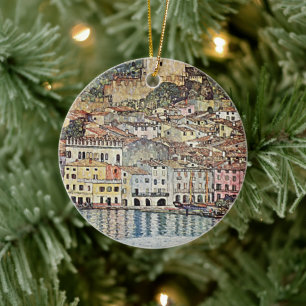 Décoration En Céramique Étape du lac Klimt - Élégance de l’ornement