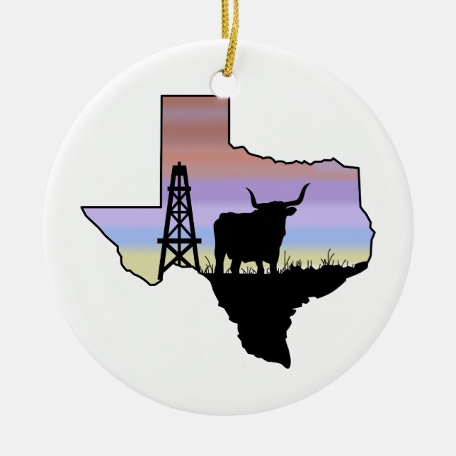 Décoration En Céramique État du Texas (Devant)
