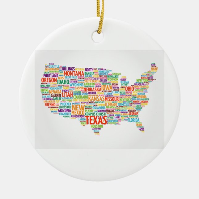 Décoration En Céramique États-Unis et villes (Devant)