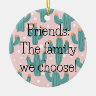 Décoration En Céramique Étiquette cadeau ronde pour la famille choisie /