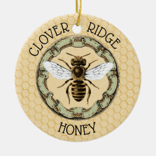 Décoration En Céramique Étiquette de l'apiculteur de la ferme Honey Bee