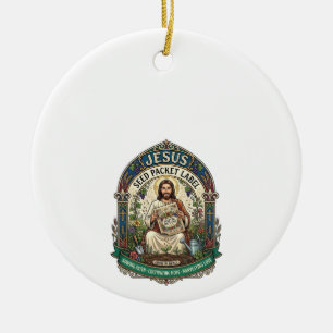 Décoration En Céramique étiquette de paquet de graines de Jésus étiquette