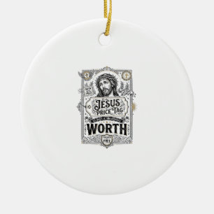 Décoration En Céramique Étiquette de prix de Jésus vaut Étiquette de prix