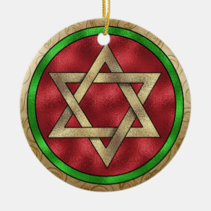 Décoration En Céramique Étoile de David Chanukah