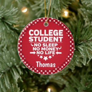 Décoration En Céramique Étudiant au collège Pas de sommeil Argent Vie Ro