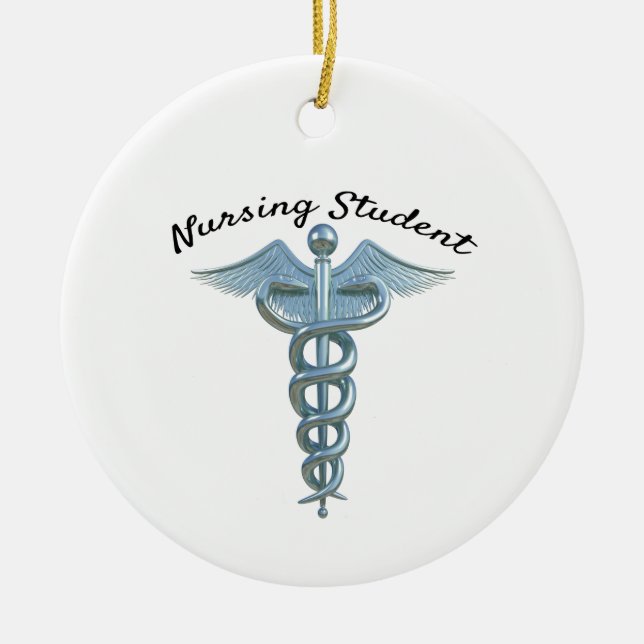 Décoration En Céramique Étudiant en soins infirmiers Caduceus (Devant)