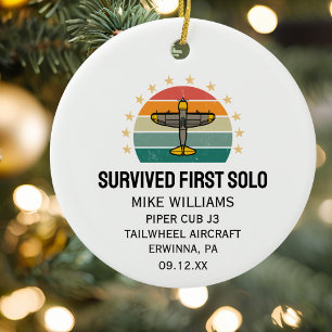Décoration En Céramique Étudiant pilote premier avion solo Personnalisé