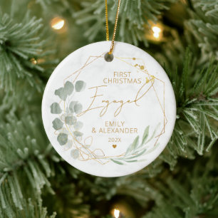 Décoration En Céramique Eucalyptus Premier Noël Engagé