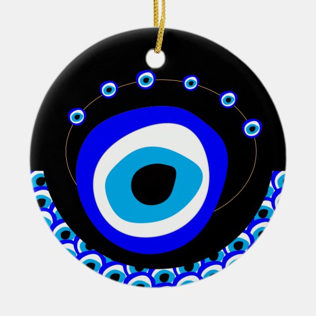 Décoration En Céramique Evil Eye Talisman & arabe Amulet /turc, grec (Devant)