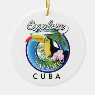Décoration En Céramique Explorer le logo de voyage Varadero Cuba