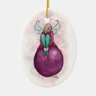 Décoration En Céramique Faery de prune de sucre par Mary Layton