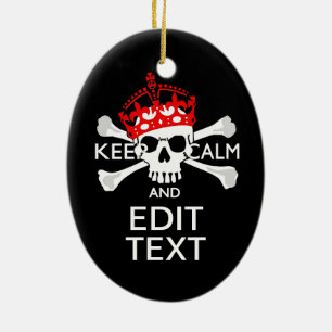 Décoration En Céramique Faites garder votre texte le crâne calme d'os
