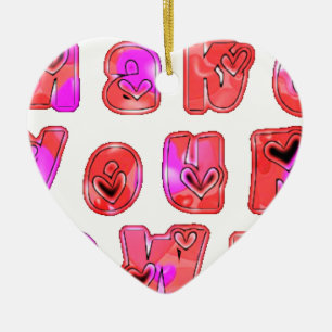 Décoration En Céramique Faites votre propre coeur Art Design d'impression
