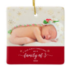 Famille de 3 Bébés Premier Noël Flocon de neige Ph