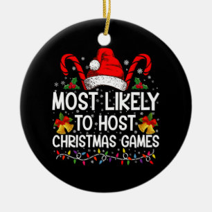 Décoration En Céramique Famille De Jeux De Noël La Plus Probable