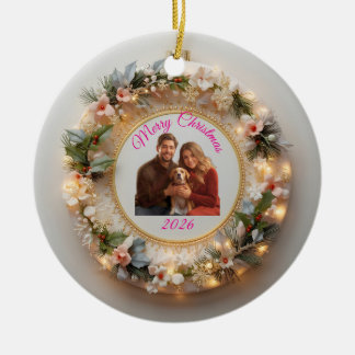 Décoration En Céramique Family Photo Christmas Ornament | Personalized Hol