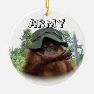 Décoration En Céramique Fan d'armée mignonne