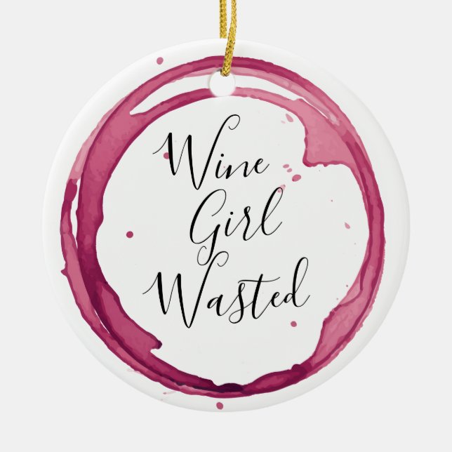 Décoration En Céramique Fantastique fille de vin gâchée Noël (Devant)