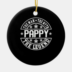 Décoration En Céramique Father's Day Pappy The Man The Myth The Legend