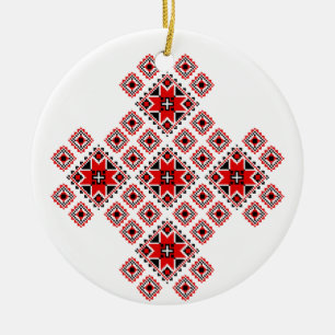Décoration En Céramique Faux Embroidered Christmas Ornament 1