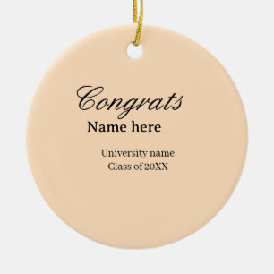 Décoration En Céramique Félicitations diplômé nom de l'université promotio