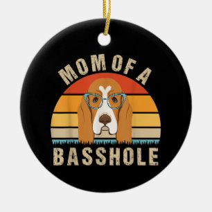 Décoration En Céramique Femelle Basset Hound Présente Maman Drôle D'un Bas