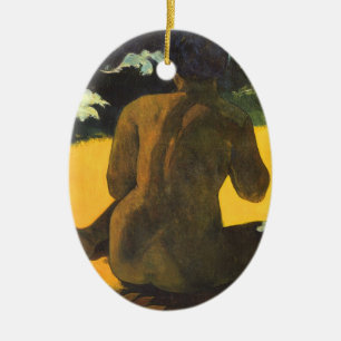 Décoration En Céramique Femme au bord de la mer par Paul Gauguin, Art Vint