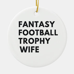 Décoration En Céramique Femme Trophée de Fantasy Football Drôle pour Coupl
