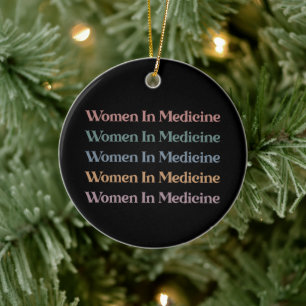 Décoration En Céramique Femmes en médecine Rétro Futur Infirmière Med 