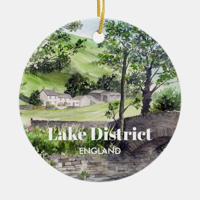 Décoration En Céramique Ferme près de Thirlmere, Lake District, Angleterre (Devant)