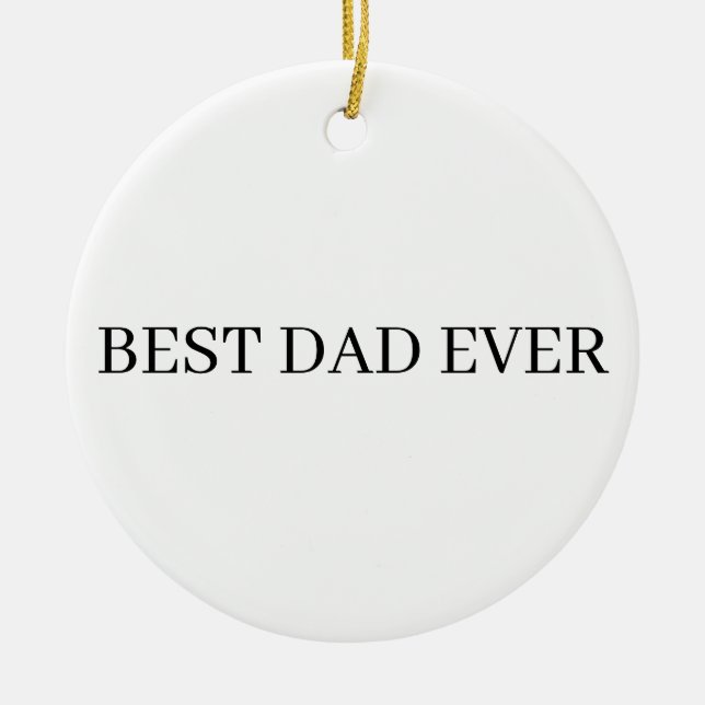 Décoration En Céramique Fête des pères Meilleur papa jamais (Devant)