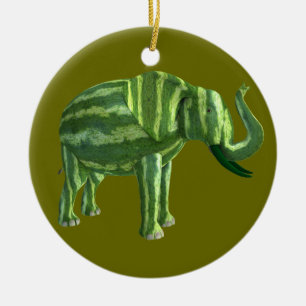 Décoration En Céramique Fête nationale de la pastèque Eléphant