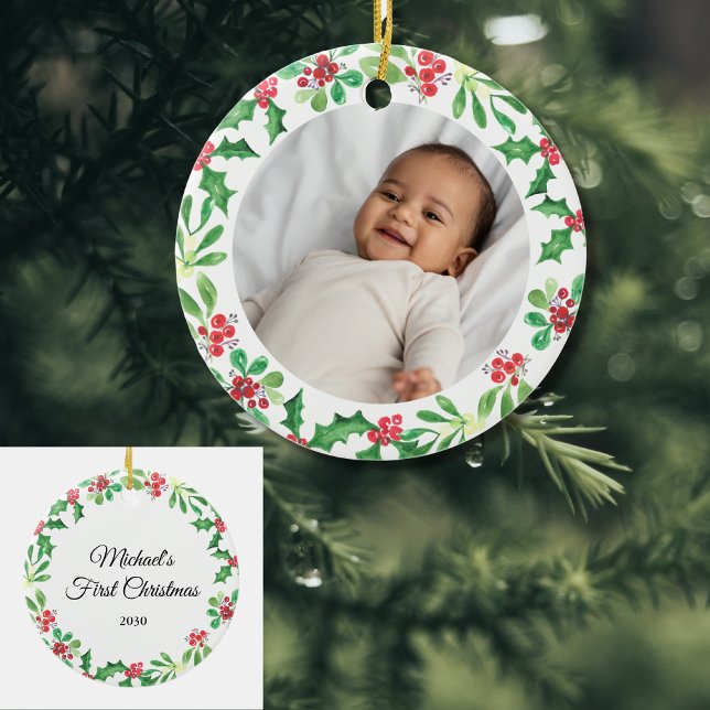 Décoration En Céramique Fêtes de Noël personnalisées pour bébé (Créateur téléchargé)
