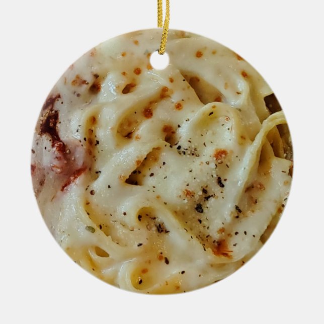 Décoration En Céramique Fettuccini Pasta Drôle Nourriture (Devant)