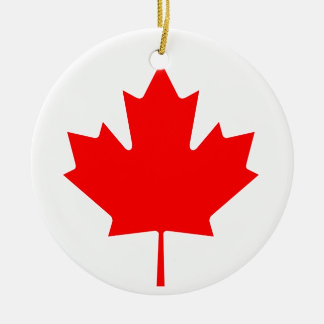 Décoration En Céramique Feuille d'érable du Canada (Devant)