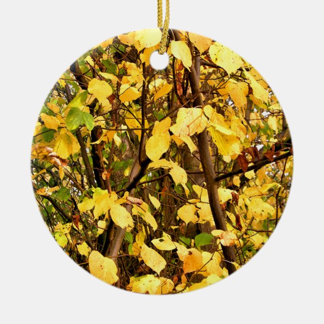 DÉCORATION EN CÉRAMIQUE FEUILLES D'AUTOMNE (Devant)