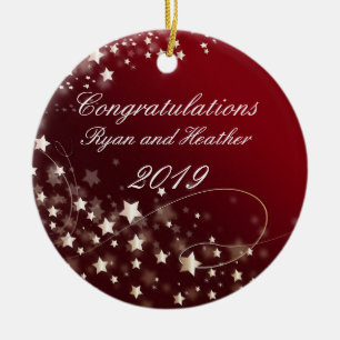 Décoration En Céramique Fiançailles mariage Nouveau Accueil Rouge