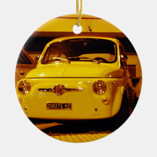 Décoration En Céramique Fiat 500 Abarth. (Devant)