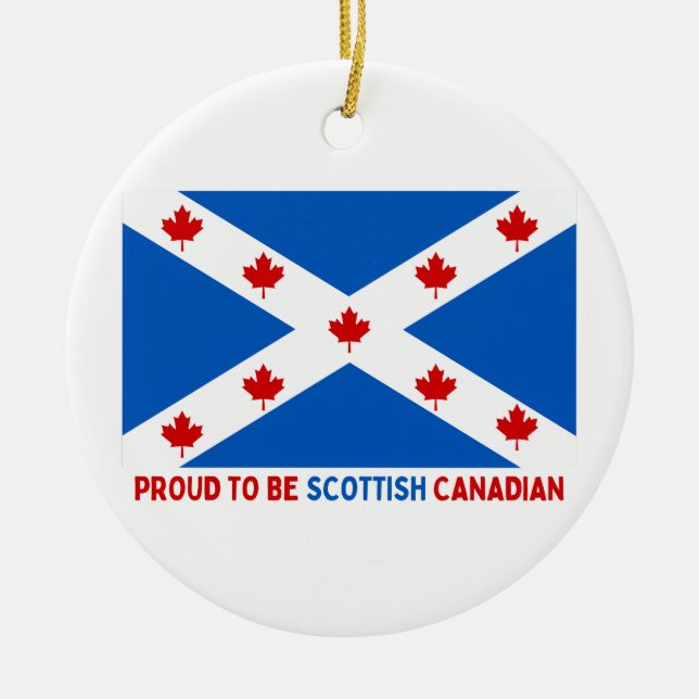 DÉCORATION EN CÉRAMIQUE FIER D'ÊTRE CANADIEN ÉCOSSE ! (Devant)