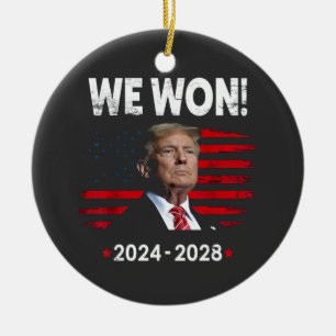 Décoration En Céramique Fier MAGA Président Trump Jour d'investiture gagné