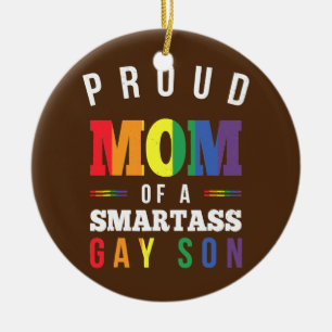 Décoration En Céramique Fier maman d'un Smartass Gay Son Gay pride LGBT
