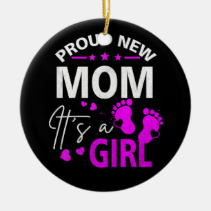 Décoration En Céramique Fier Nouvelle Maman C'est une Fille Nouvelle Mère 