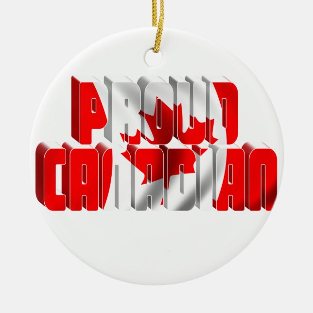 Décoration En Céramique Fière canadienne (Devant)