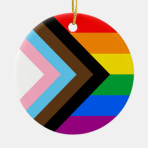 Décoration En Céramique Fierté de progrès LGBTQ+