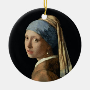 Décoration En Céramique Fille avec une boucle d'oreille de perle, c.1665-6