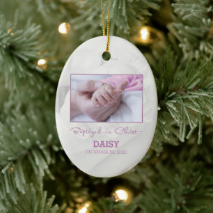 Décoration En Céramique Fille Baptême Félicitations pour Baby Personnalisé