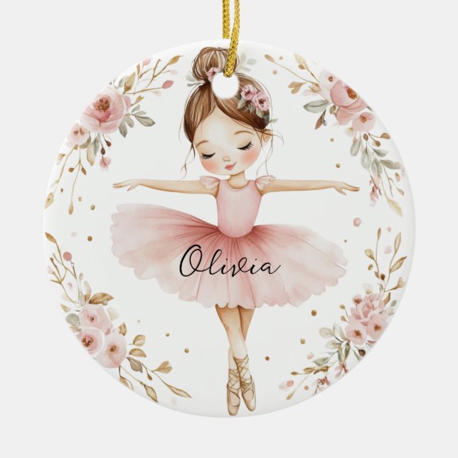 Décoration En Céramique Fille de ballet personnalisée (Devant)
