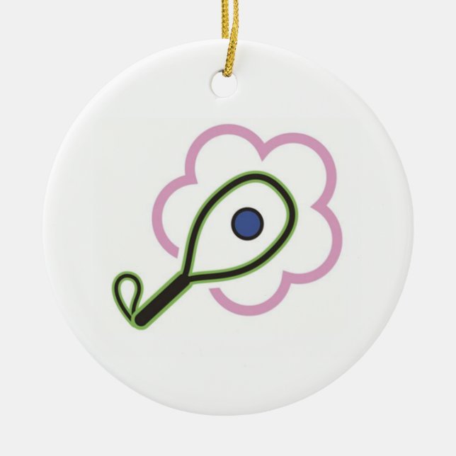 Décoration En Céramique Fille de racquetball (Devant)